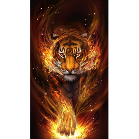 Diamond Painting - Full Round - Parrotttern Fire Tiger (40*80cm)