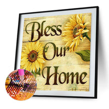 Load image into Gallery viewer, Diamond Painting - Full Round - Sunflower English bless (30*30CM)
