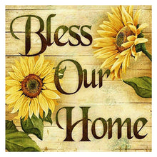 Load image into Gallery viewer, Diamond Painting - Full Round - Sunflower English bless (30*30CM)
