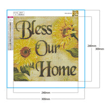Load image into Gallery viewer, Diamond Painting - Full Round - Sunflower English bless (30*30CM)
