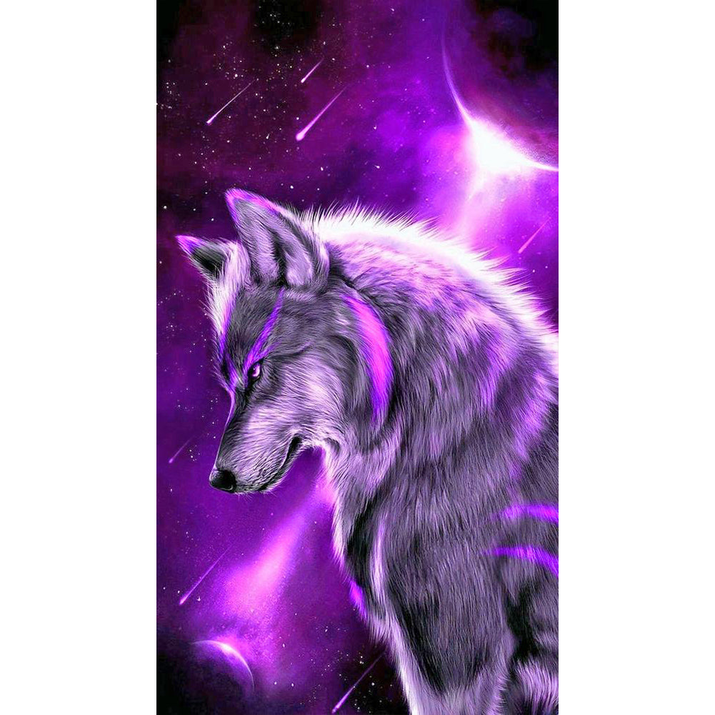 Diamond Painting - Full Square - Purple Wolf (45*80cm)