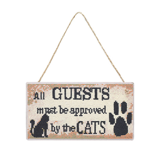 5D DIY Letter Full Drill Hanging Diamond Painting Craft Art Decor (Cat Paw)