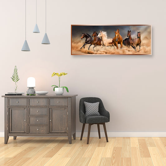 Diamond Painting - Full Round - Galloping Horse (80*30CM)