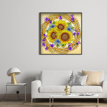 Load image into Gallery viewer, Diamond Painting - Partial Special Shaped - Sun Flower Wheat Ear (30*30cm)
