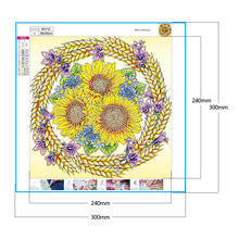 Load image into Gallery viewer, Diamond Painting - Partial Special Shaped - Sun Flower Wheat Ear (30*30cm)
