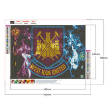 Load image into Gallery viewer, West Ham United Team Crest 40*30CM(Canvas) Full Round Drill Diamond Painting
