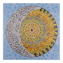Load image into Gallery viewer, Diamond Painting - Full Crystal -  Sun Moon Mandala (30*30cm)
