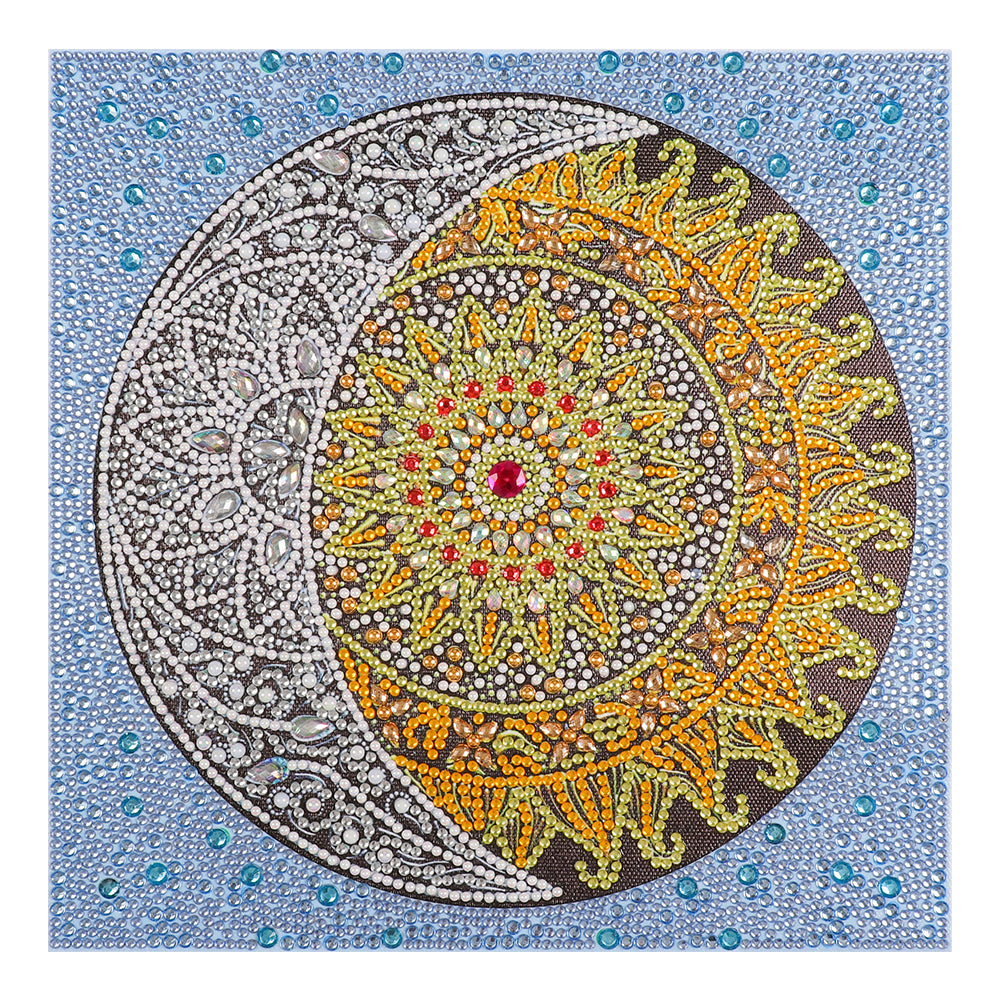 Diamond Painting - Full Crystal -  Sun Moon Mandala (30*30cm)