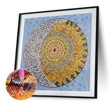 Load image into Gallery viewer, Diamond Painting - Full Crystal -  Sun Moon Mandala (30*30cm)
