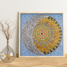 Load image into Gallery viewer, Diamond Painting - Full Crystal -  Sun Moon Mandala (30*30cm)
