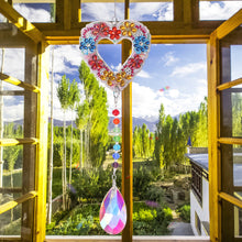 Load image into Gallery viewer, DIY 5D Mosaic Sun Catcher Jewelry Diamond Hanging Window Wind Chime (Heart)
