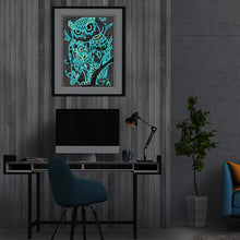 Load image into Gallery viewer, Animal Owl Luminous 40*30CM(Canvas) Beautiful Special Shaped Drill Diamond Painting
