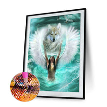 Load image into Gallery viewer, Diamond Painting - Full Round - Angel And Wolf (30*40cm)
