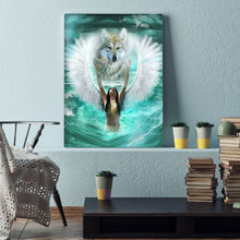 Load image into Gallery viewer, Diamond Painting - Full Round - Angel And Wolf (30*40cm)
