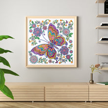 Load image into Gallery viewer, Butterfly 30*30CM(Canvas) Beautiful Special Shaped Drill Diamond Painting

