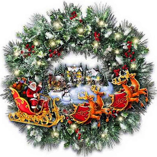 Diamond Painting - Full Round - Horse Santa (40*40cm)