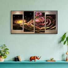 Load image into Gallery viewer, Glowing Flower 5 Panels 80*40CM(Canvas) Full Round Drill Diamond Painting
