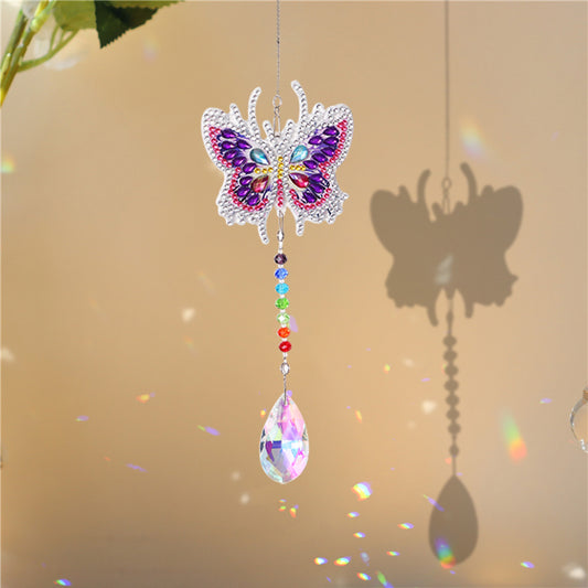 Crystal Diamond Angel Tears Catching Light Hanging Wind Chimes Decor