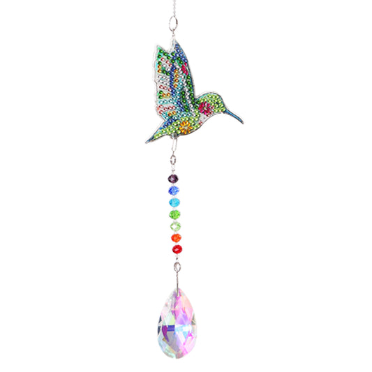 Crystal Diamond Angel Tears Catching Light Hanging Wind Chimes Decor