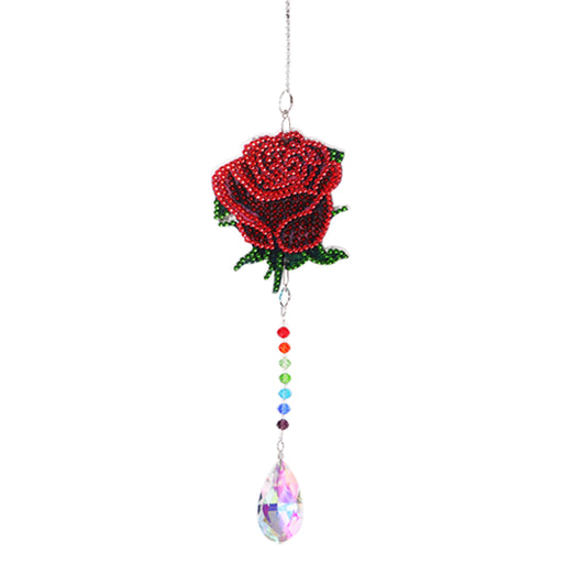 Crystal Diamond Angel Tears Catching Light Hanging Wind Chimes Decor