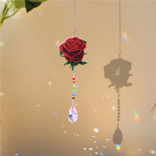 Crystal Diamond Angel Tears Catching Light Hanging Wind Chimes Decor