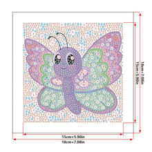 Load image into Gallery viewer, Cartoon Animal Butterfly 18*18CM(Canvas) Full Special Shaped Drill Diamond Painting
