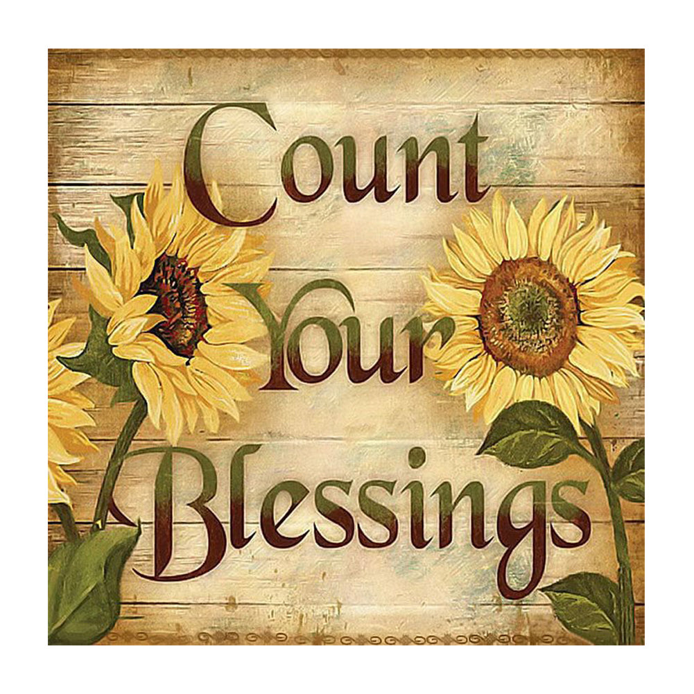 Blessings Letter 30*30CM(Canvas) Full Round Drill Diamond Painting