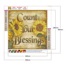 Load image into Gallery viewer, Blessings Letter 30*30CM(Canvas) Full Round Drill Diamond Painting
