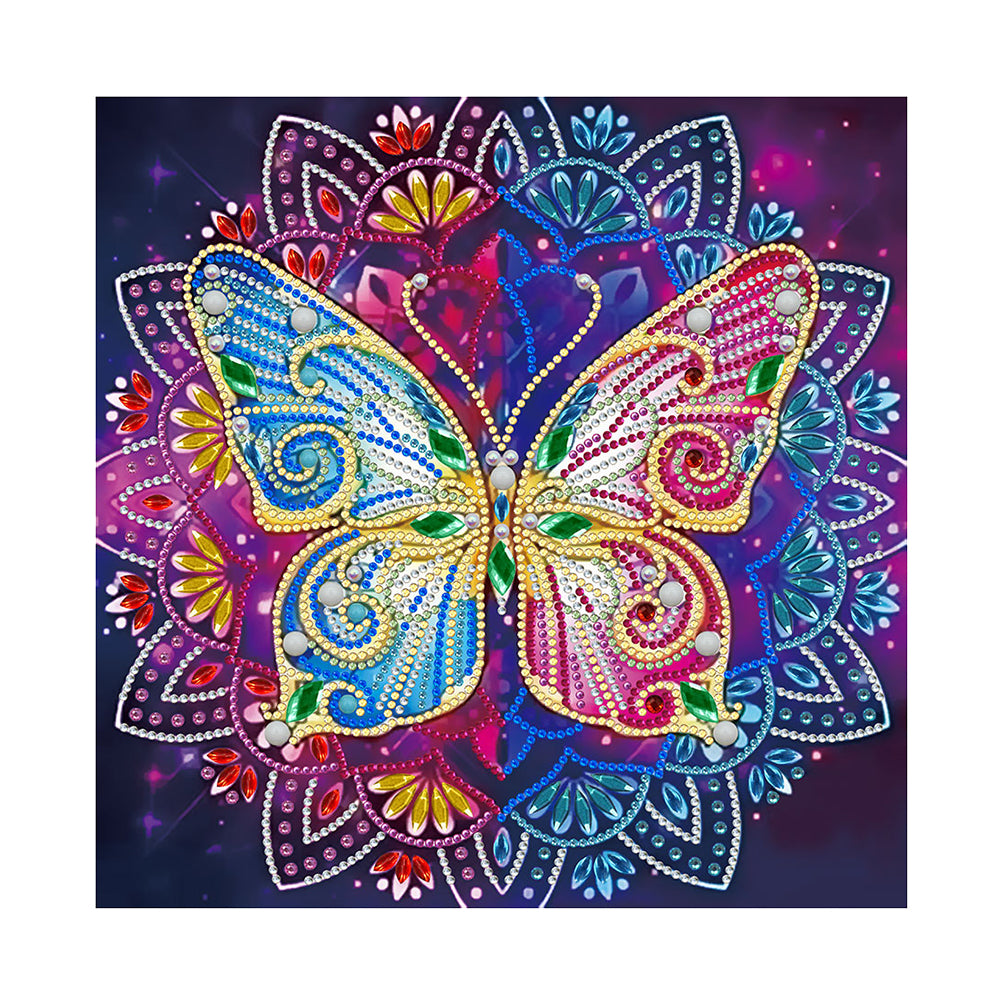 Diamond Painting - Full Crystal Rhinestone - Butterfly (30*30cm)