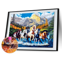 Load image into Gallery viewer, 5 Running Horses 40*30CM(Canvas) Full Round Drill Diamond Painting
