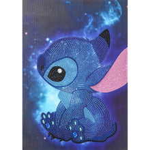 Load image into Gallery viewer, Diamond Painting - Full Crystal Rhinestone - Blue Stitch (30*40cm)
