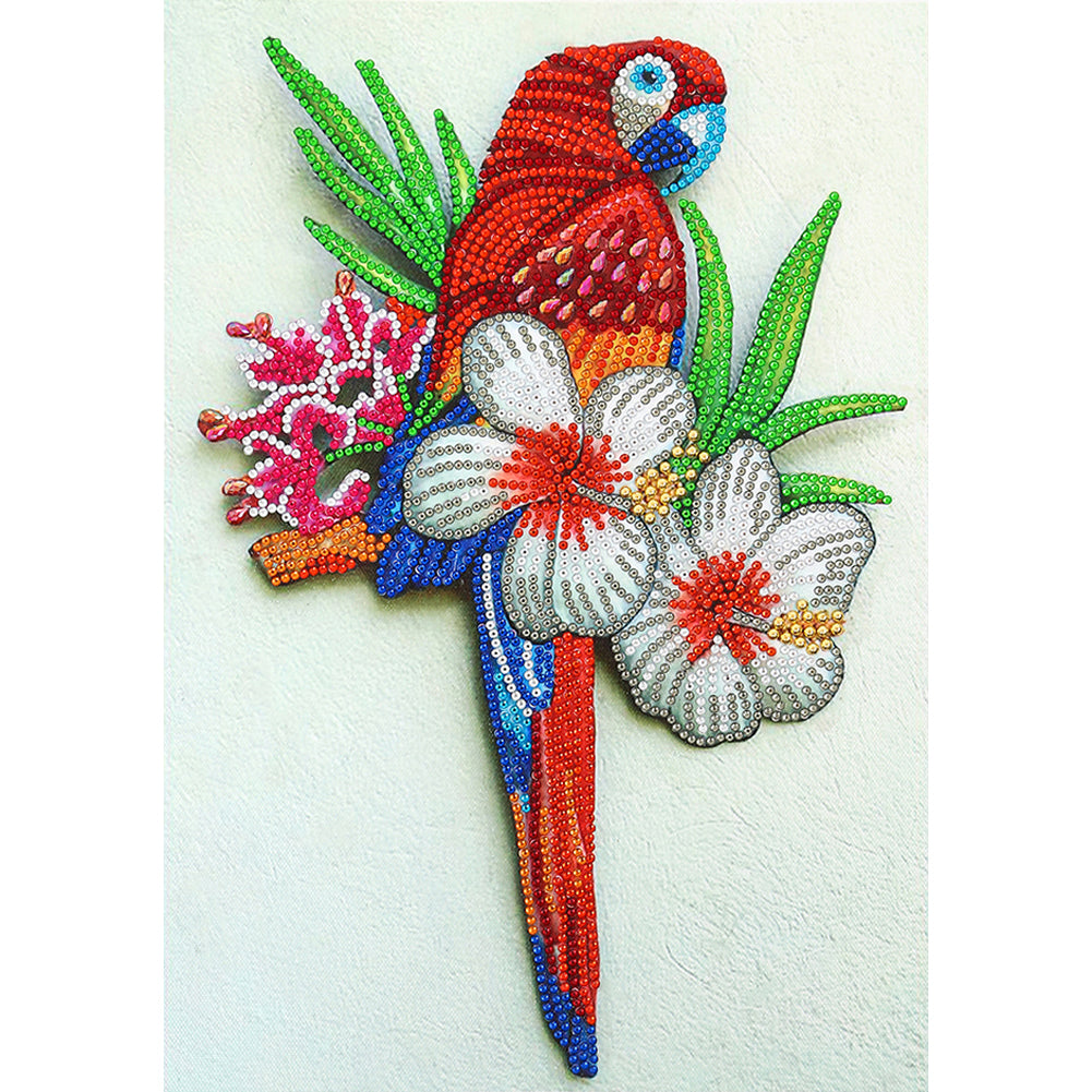 Parrot Animal 30*40CM(Canvas) Beautiful Special Shaped Drill Diamond Painting