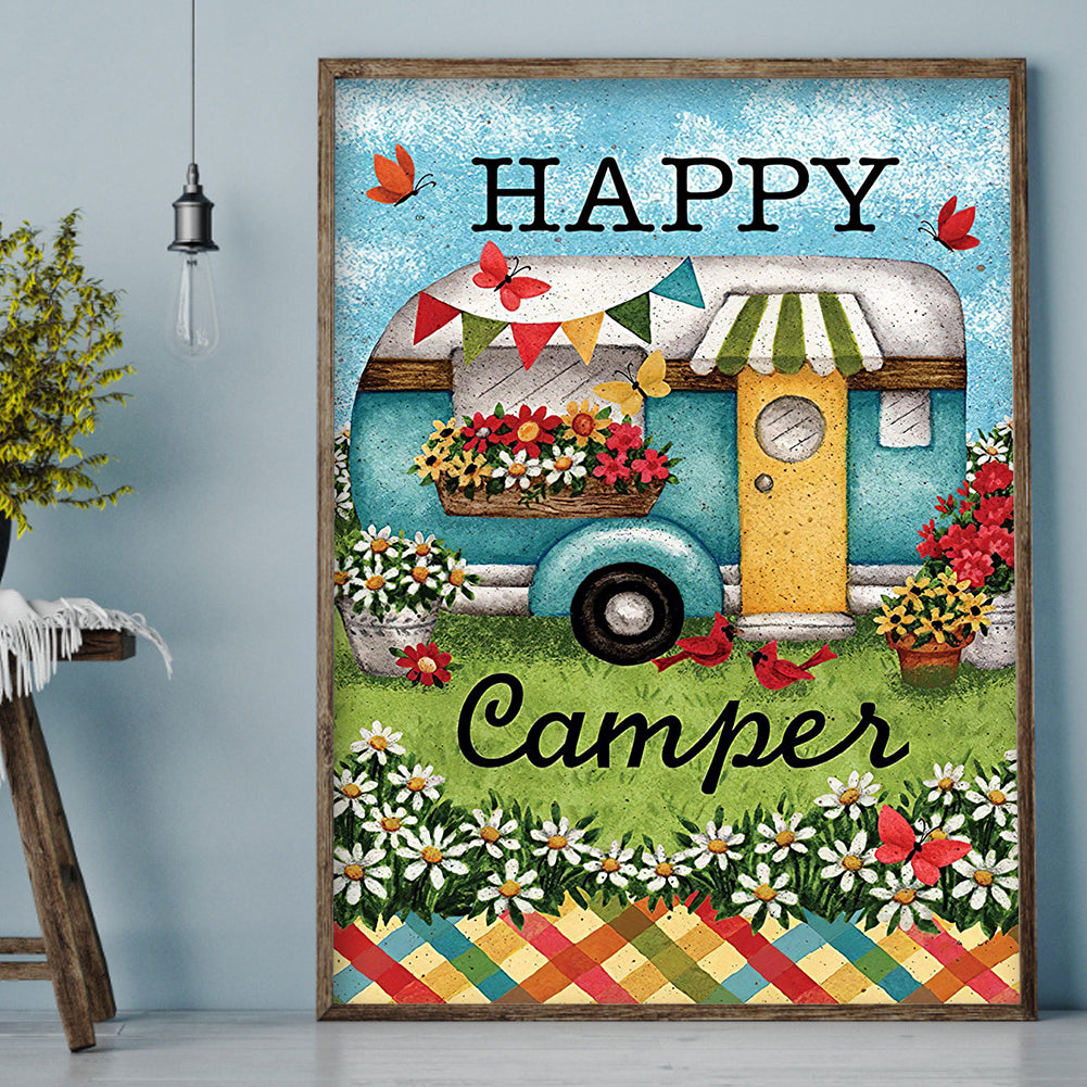 Happy Camping 30*40CM(Canvas) Full Round Drill Diamond Painting