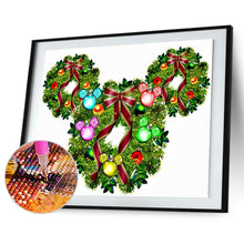 Load image into Gallery viewer, Christmas Wreath 40*30CM(Canvas) Beautiful Special Shaped Drill Diamond Painting
