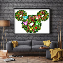 Load image into Gallery viewer, Christmas Wreath 40*30CM(Canvas) Beautiful Special Shaped Drill Diamond Painting
