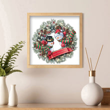 Load image into Gallery viewer, Christmas Wreath 35*35CM(Canvas) Beautiful Special Shaped Drill Diamond Painting
