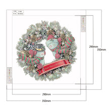 Load image into Gallery viewer, Christmas Wreath 35*35CM(Canvas) Beautiful Special Shaped Drill Diamond Painting
