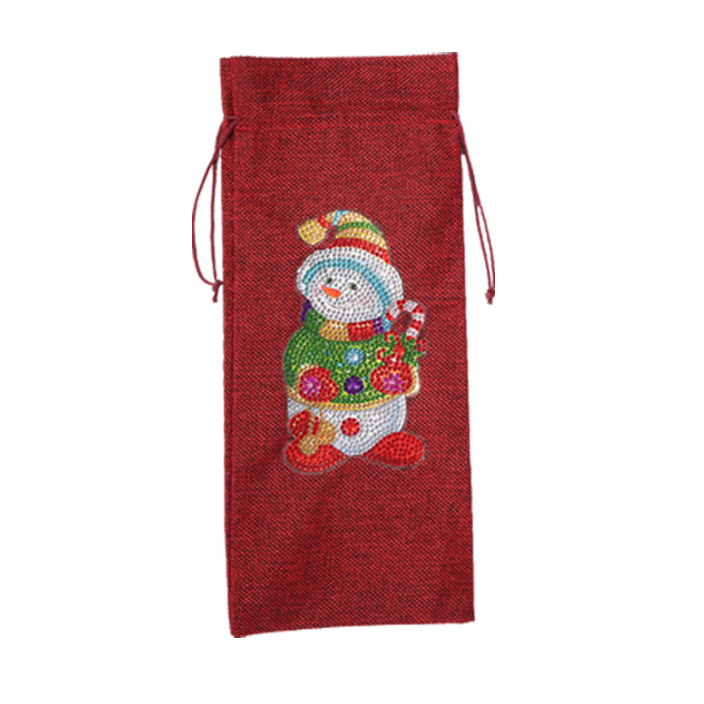 Diamond Painting Xmas Wine Bottle Cover Special-shaped Drill DIY