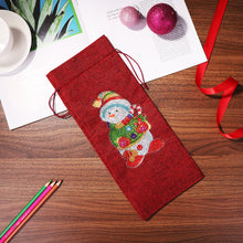 Load image into Gallery viewer, Diamond Painting Xmas Wine Bottle Cover Special-shaped Drill DIY
