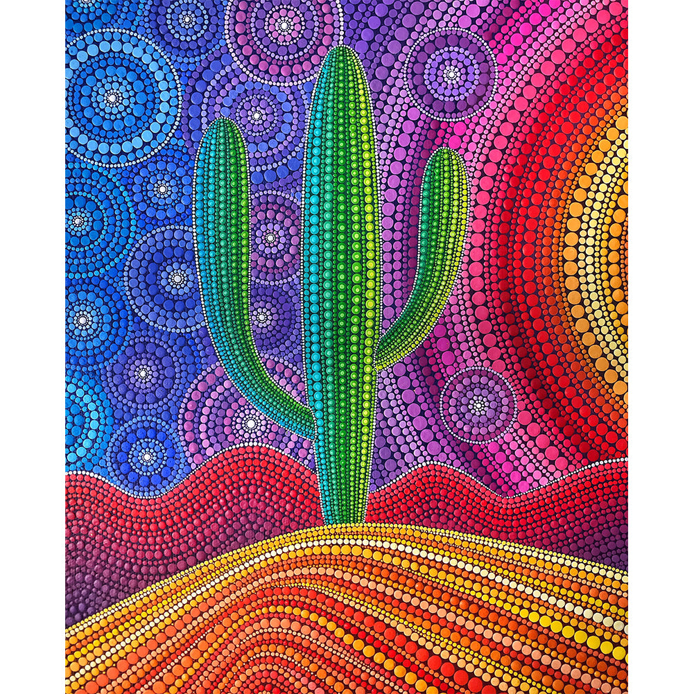 Diamond Painting - Full Crystal Rhinestone - Sun Cactus (30*40cm)