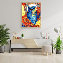 Load image into Gallery viewer, Lively Owl Ornament 30*40CM(Canvas) Full Round Drill Diamond Painting
