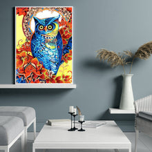 Load image into Gallery viewer, Lively Owl Ornament 30*40CM(Canvas) Full Round Drill Diamond Painting
