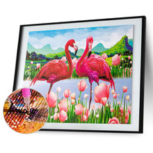 Load image into Gallery viewer, Flamingo 40*30CM(Canvas) Full Round Drill Diamond Painting
