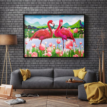 Load image into Gallery viewer, Flamingo 40*30CM(Canvas) Full Round Drill Diamond Painting
