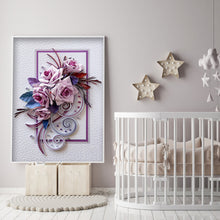 Load image into Gallery viewer, Diamond Painting - Full Round - Quilling Paper Flowers (30*40cm)
