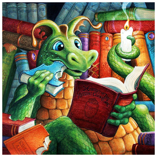 Green Dragon 35*35CM(Canvas) Full Round Drill Diamond Painting