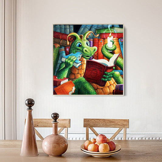 Green Dragon 35*35CM(Canvas) Full Round Drill Diamond Painting