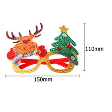 Load image into Gallery viewer, Kids Christmas Diamond Glasses Toys DIY Frame Paste 3D Stickers
