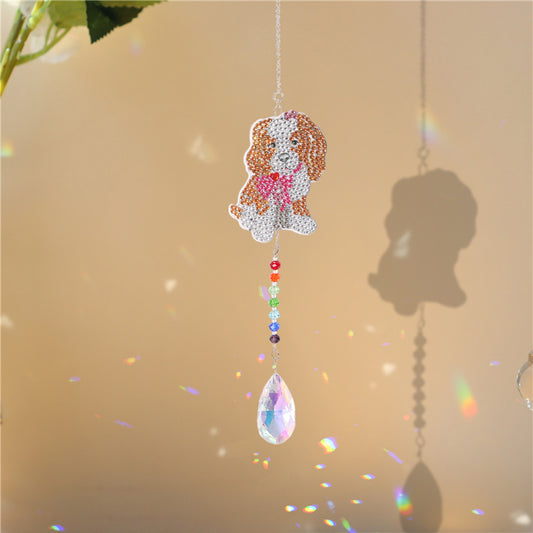 Diamond Drill Rainbow Collection Hang Crystal Prisms Wind Chime