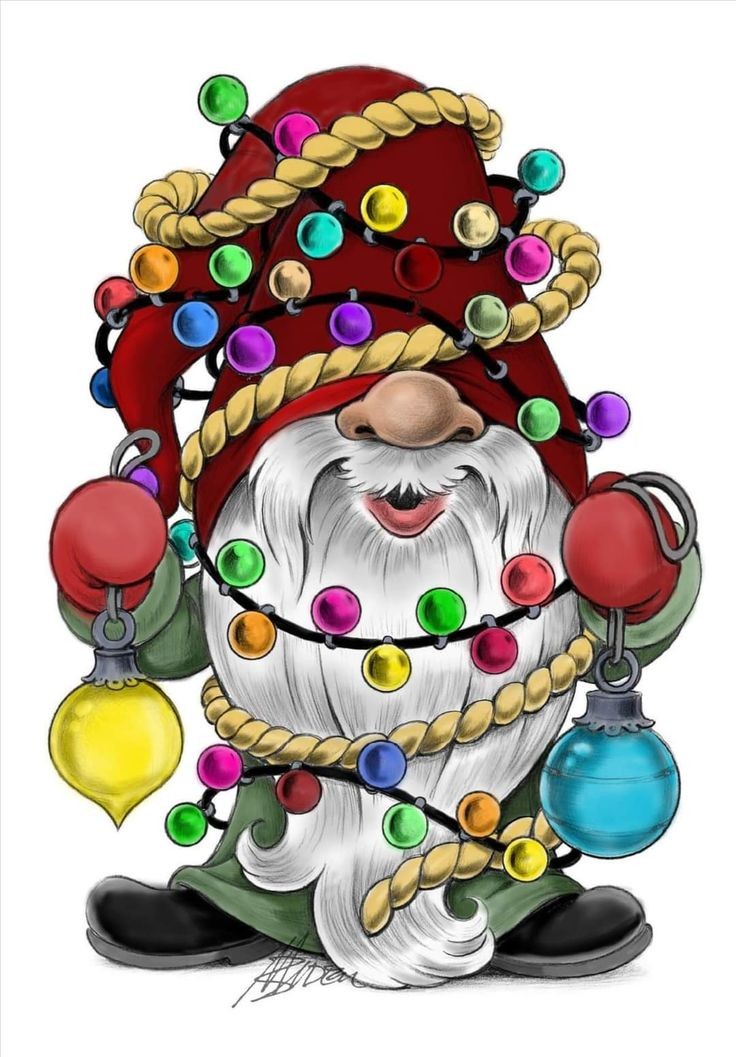 AB Diamond Painting - Full Round - Christmas Gnome (40*57cm)